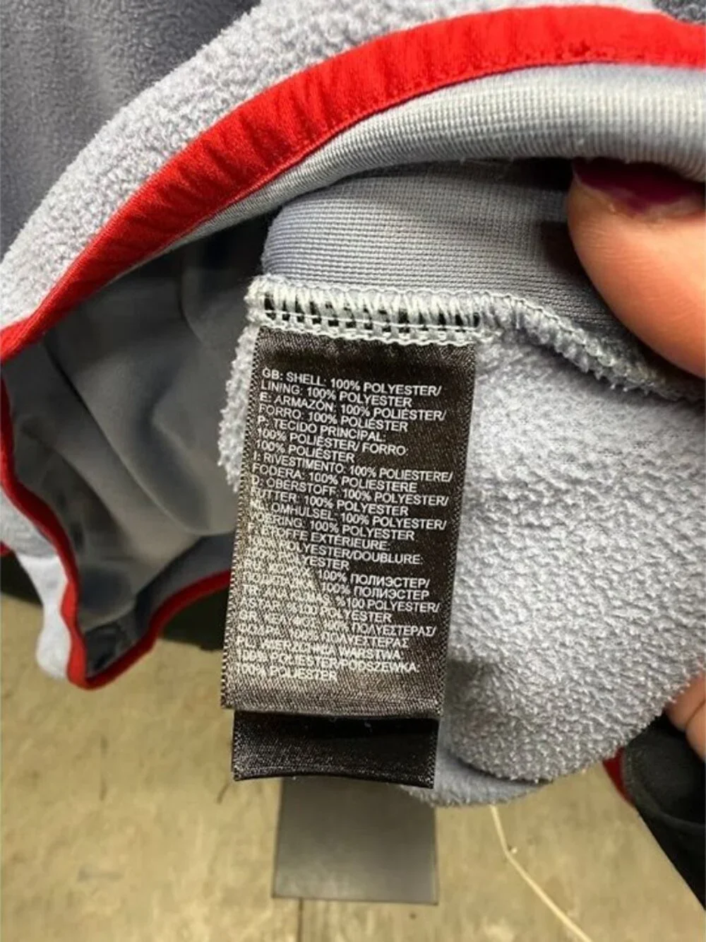 The North Face Red and Blue Vintage Fleece Half Zip Sweatshirt